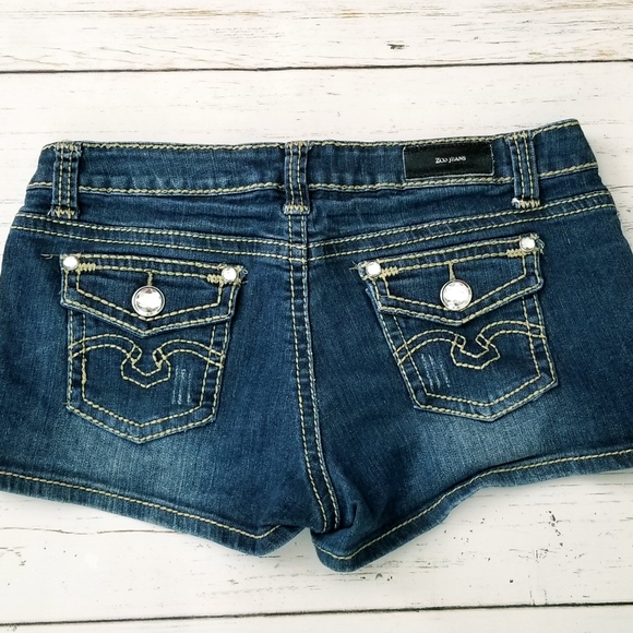 Bling Denim Shorts |SZ•13 Teens - Picture 3 of 4